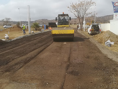 Roller on site